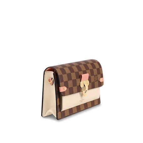 LV VAVIN CHAIN WALLET Crème Beige / Vénus Pink